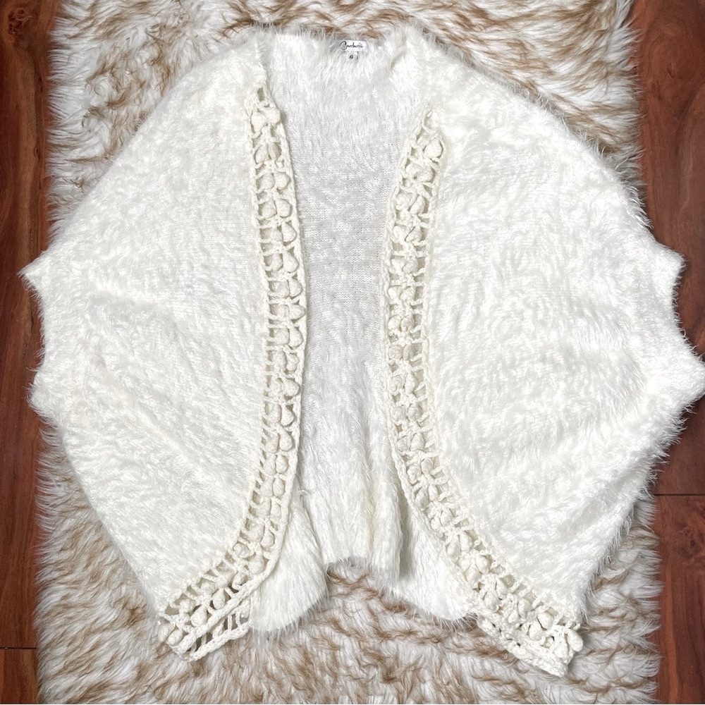 Carducci Crochet Trim Cocoon Cardigan